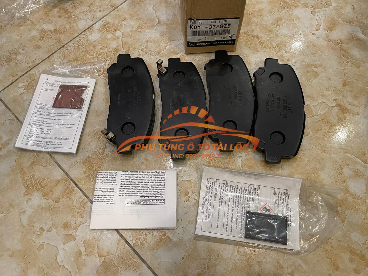 Má phanh trước Mazda CX5 2013-2026 Xịn - K0Y13328ZB / K0Y13323Z / K0Y13328Z / K0Y13328ZA