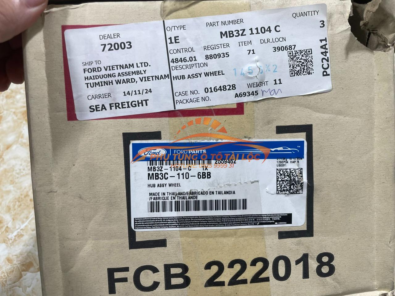 Trục moay ơ Ford Ranger 2022-2026 trước - MB3Z1104B / MB3Z1104C / MB3C1106BBFord Ranger 2022-2026 trước - Ảnh 3