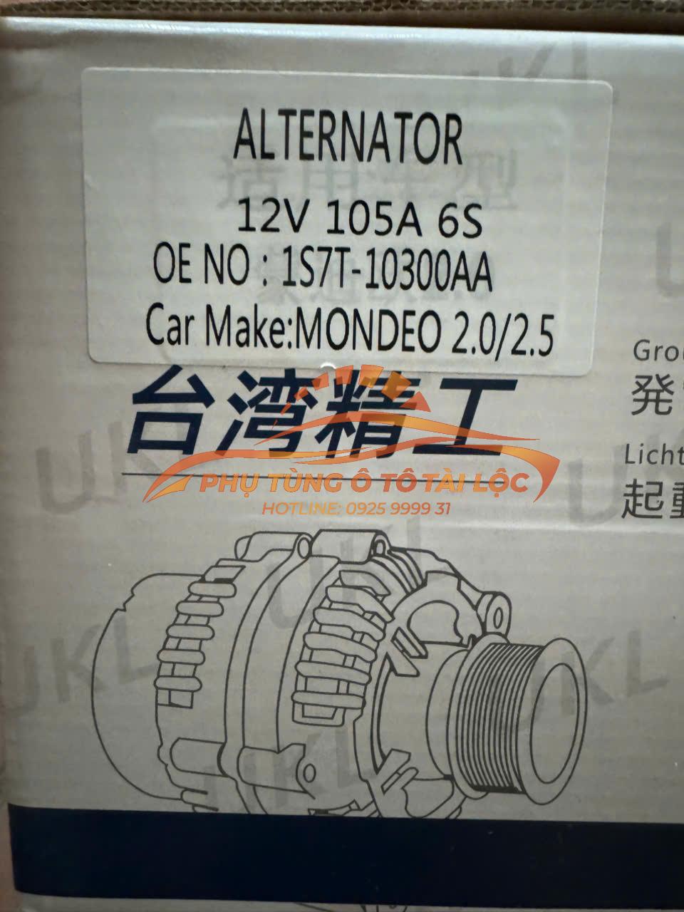 Máy phát Ford Mondeo 2003-2007 - 1S7T10300BD / LK2S7T10300 - Phụ Tùng Tài Lộc - Ảnh 8
