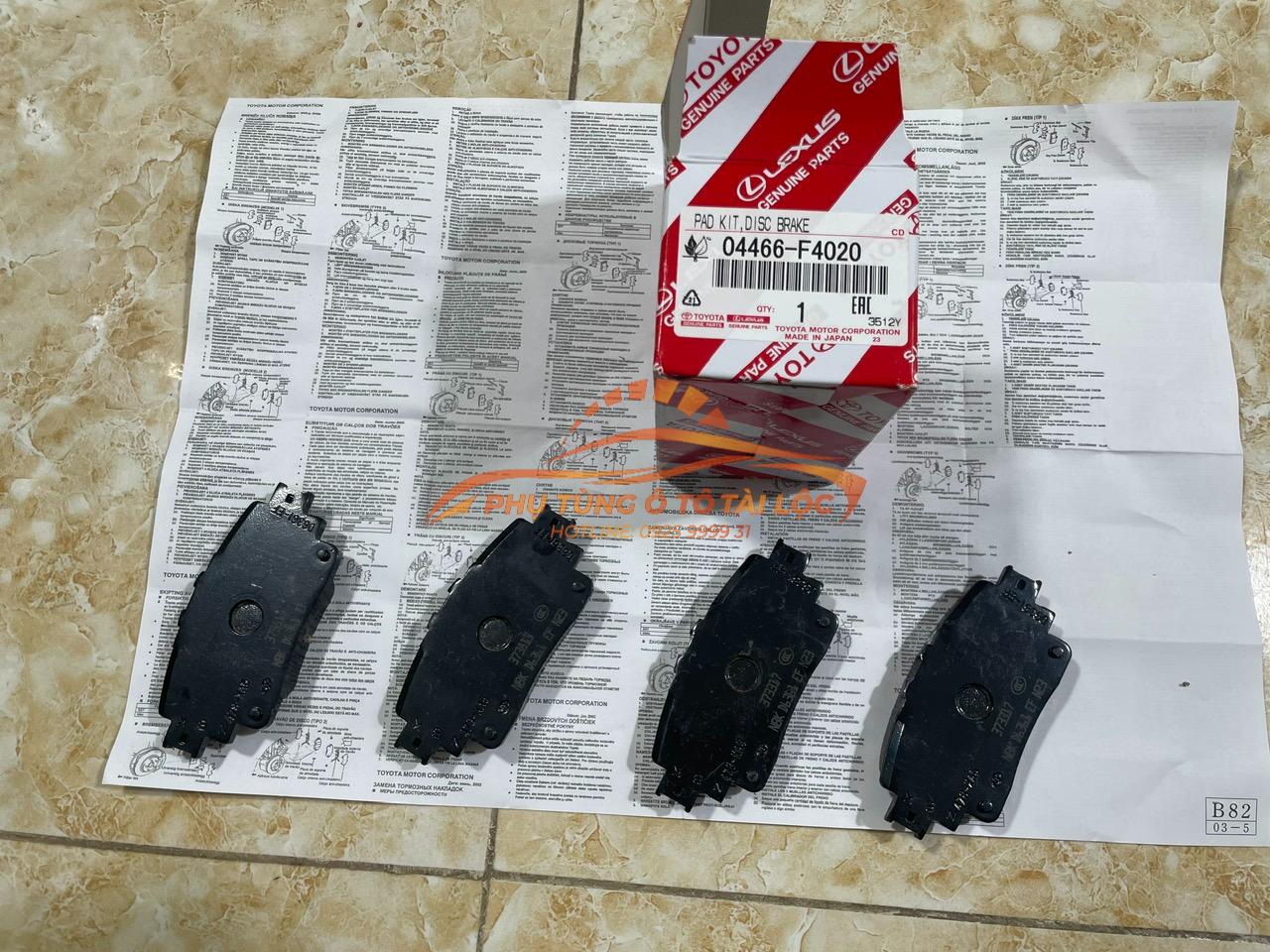 Má phanh sau Toyota Veloz Cross 2019-2024 - 04466F4020 / 04466B1010 - Phụ Tùng Tài Lộc
