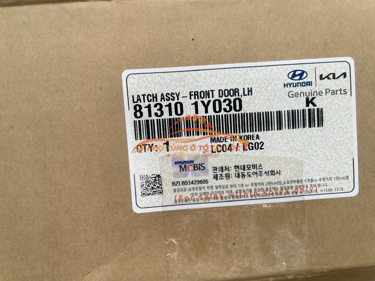 Ổ khoá ngậm Kia Morning 2012-2018 trước lái – 813101Y030 - Phụ Tùng Tài Lộc - Ảnh 4