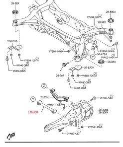Càng i ngắn Mazda CX9 2011-2016 – TD1128500A